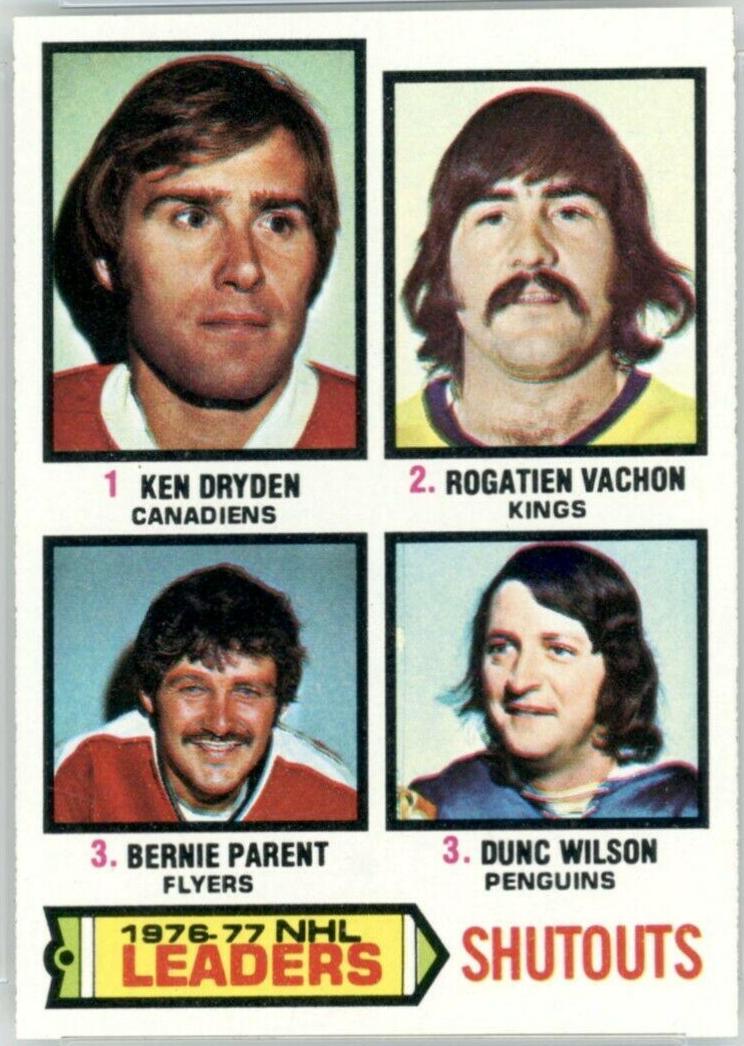 Shutout Leaders #8 Hockey Cards 1977 Topps