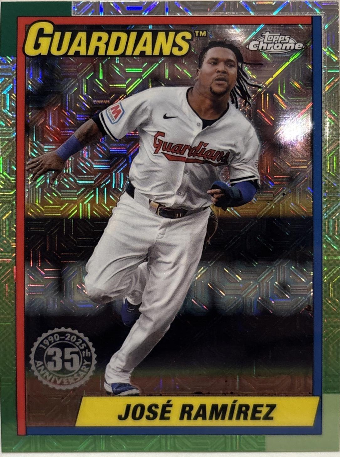 Jose Ramirez #T90C-94 Baseball Cards 2025 Topps 1990 Chrome