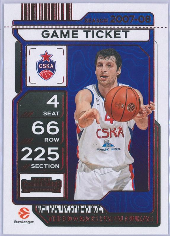 Theodoros Papaloukas #58 2025 Panini Contenders Euroleague Basketball