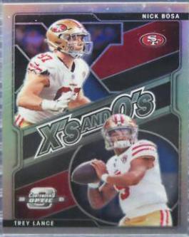 Nick Bosa, Trey Lance #XO-28 Football Cards 2021 Panini Contenders Optic Xs and Os