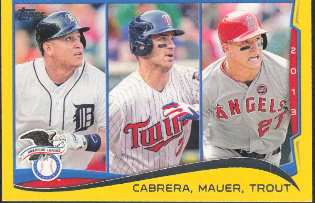 Joe Mauer / Miguel Cabrera / Mike Trout [Yellow] #103