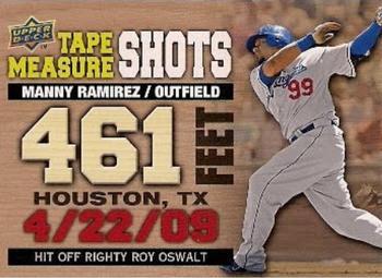 Manny Ramirez #TMS-14 Baseball Cards 2010 Upper Deck Tape Measure Shots