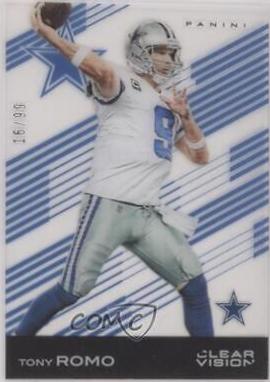 Tony Romo #22 2015 Panini Clear Vision Football