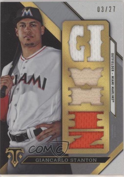 Giancarlo Stanton #TTR-GS1 2016 Topps Triple Threads Baseball Relics
