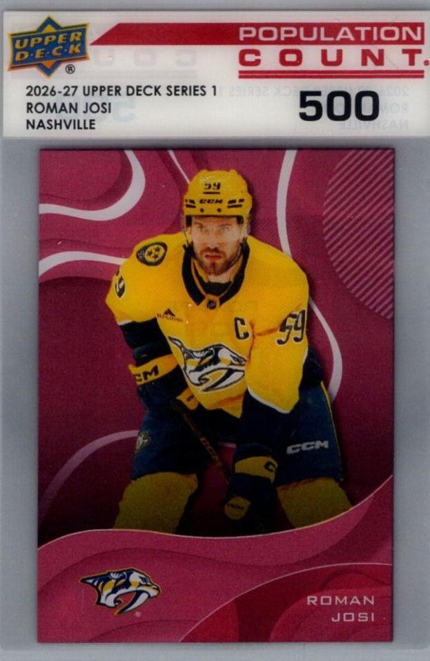 Roman Josi #PC-13 2026 Upper Deck Population Count Hockey