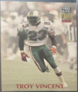 Troy Vincent #302 Football Cards 1992 Pro Set Power