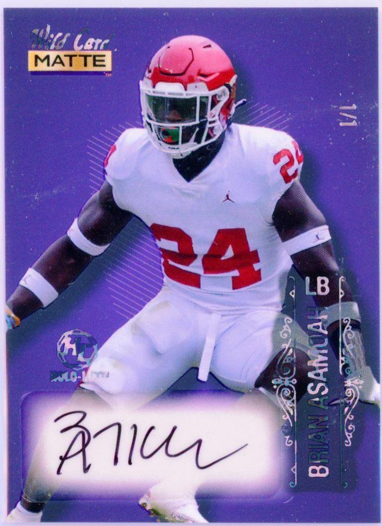 Brian Asamoah #MB-A 2022 Wild Card Matte Autographs Football