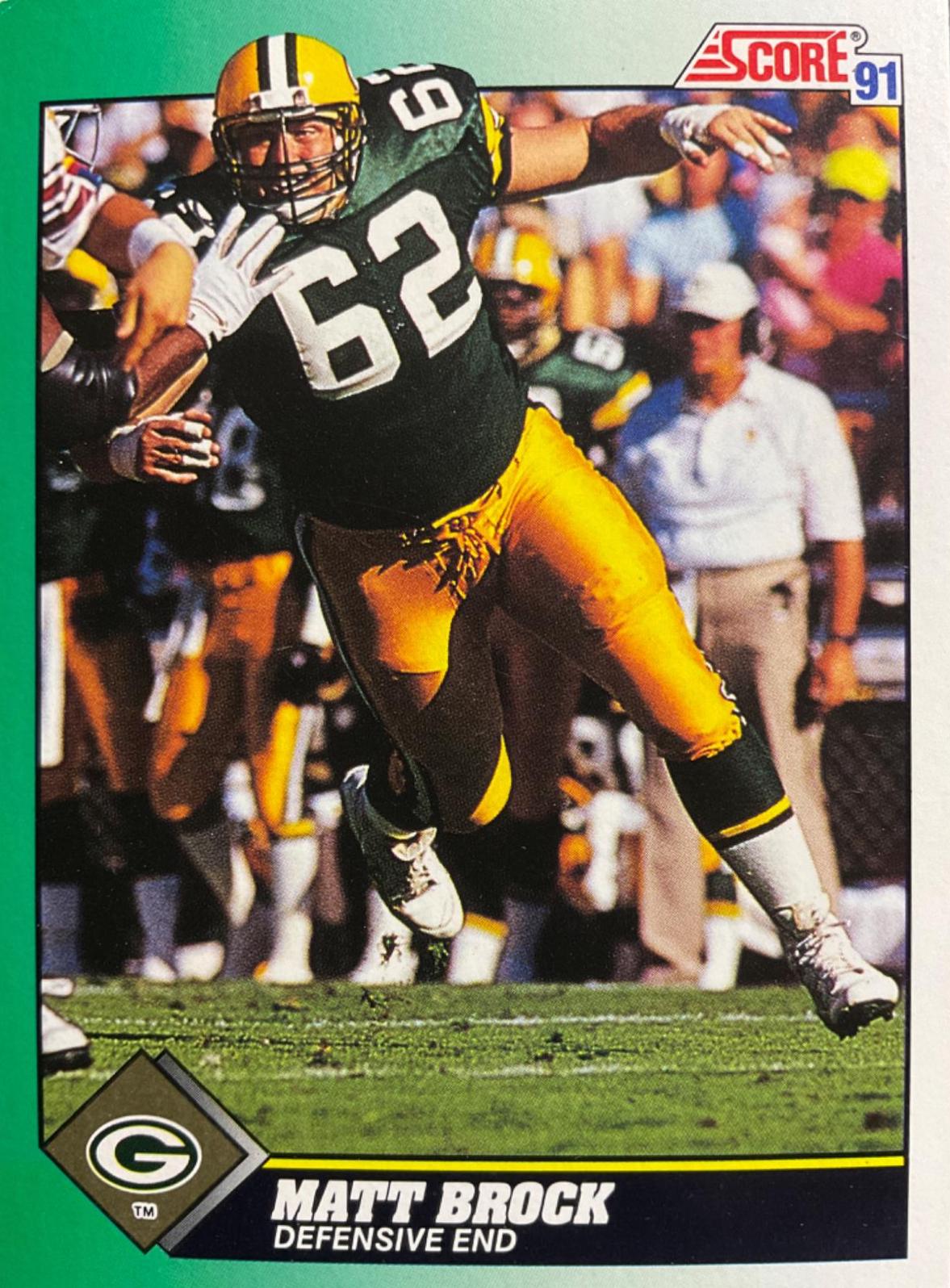 Matt Brock #303 Football Cards 1991 Score