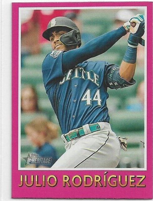 Julio Rodriguez #75BS-19 Baseball Cards 2024 Topps Heritage Mini Sensation