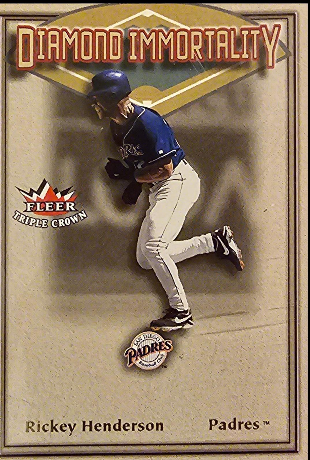 Ricky Henderson #3 Baseball Cards 2002 Fleer Triple Crown Diamond Immortality