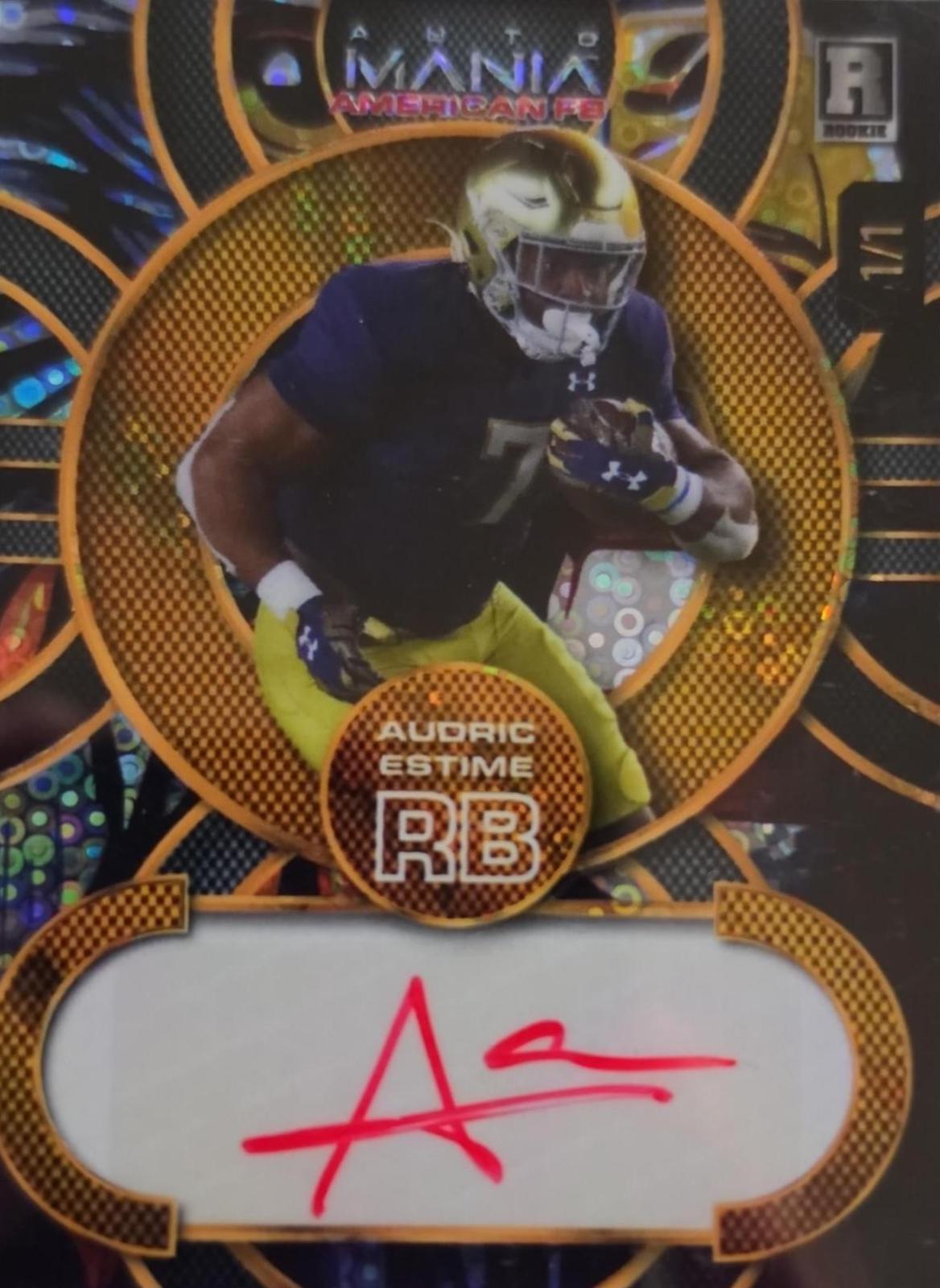 Audric Estime #AMAC-AE 2024 Wild Card Automania Football