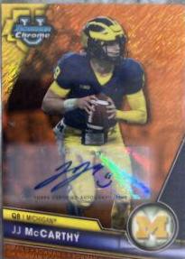 JJ McCarthy [Autograph Orange Shimmer] #124