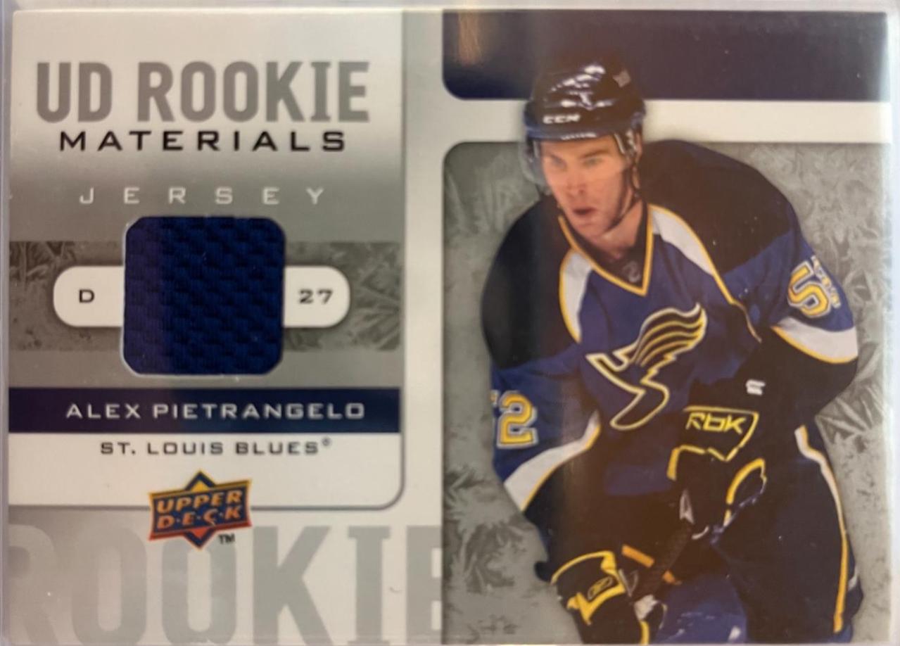 Alex Pietrangelo #RM-AP Hockey Cards 2008 Upper Deck Rookie Materials
