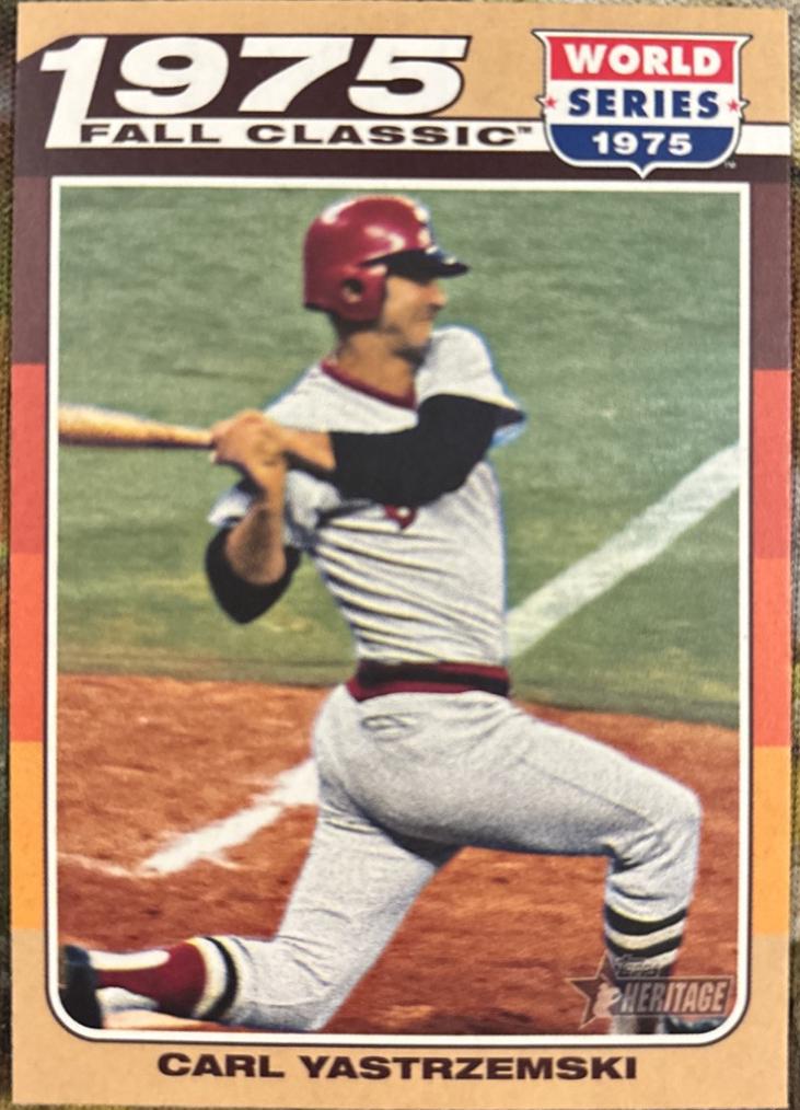 Carl Yastrzemski #75FC-5 Baseball Cards 2024 Topps Heritage Mini Fall Classic