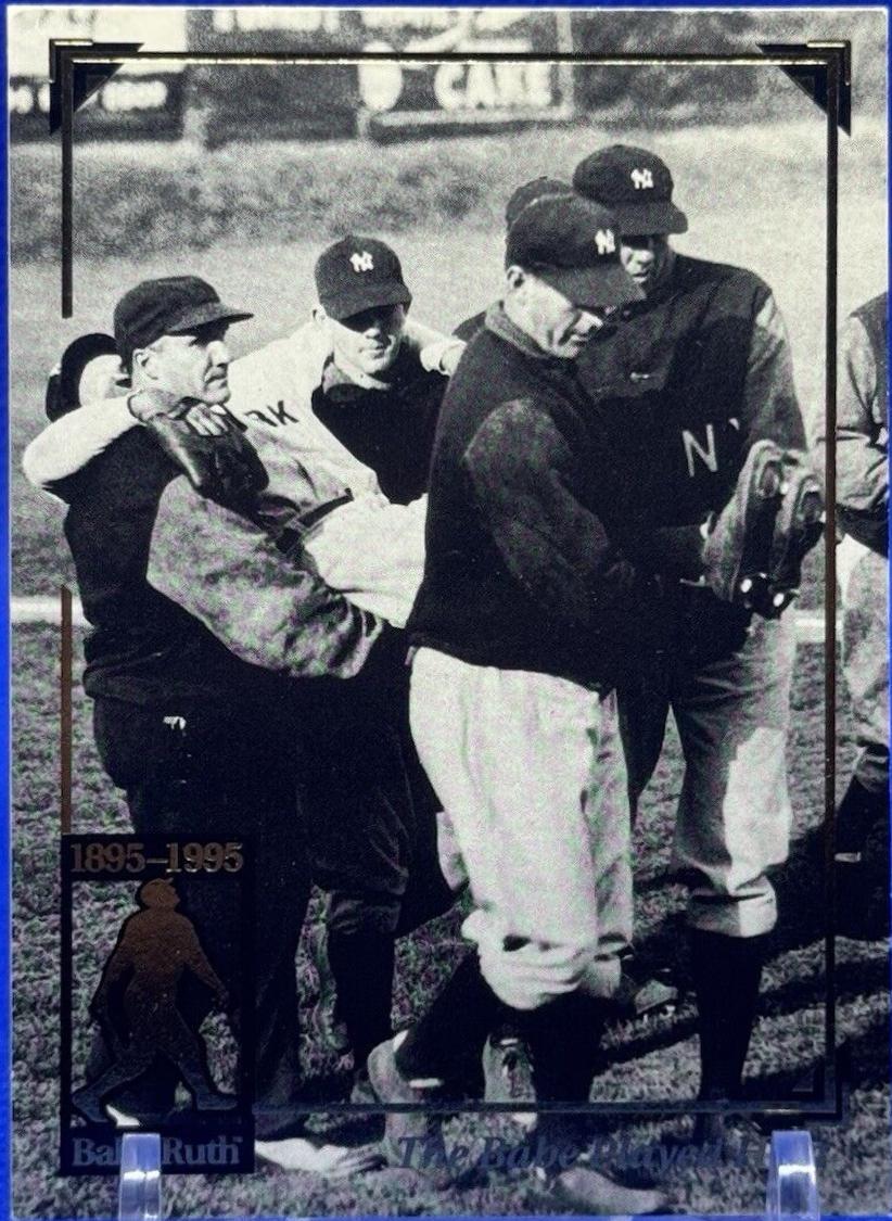 The Babe Played Hurt #16 Baseball Cards 1995 Megacards Babe Ruth