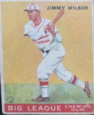 Jimmy Wilson #37 Baseball Cards 1933 Goudey