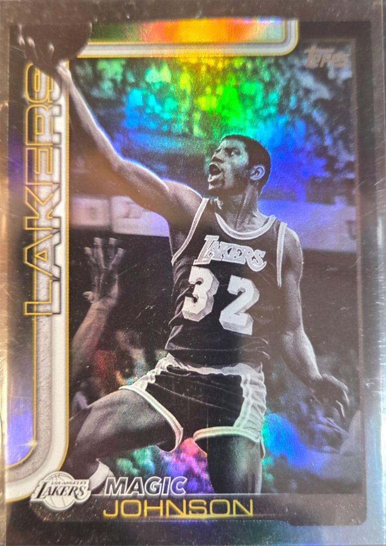 Magic Johnson [Holo Black Foil] #255 Prices | 2025 Topps