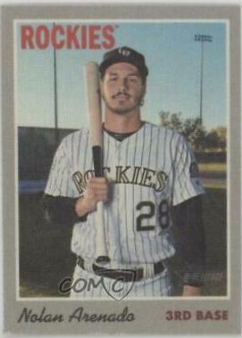 Nolan Arenado #15 Baseball Cards 2019 Topps Heritage 1970 Cloth Stickers