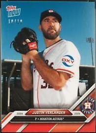 Justin Verlander #OD-102 Baseball Cards 2024 Topps NOW Road to Opening Day