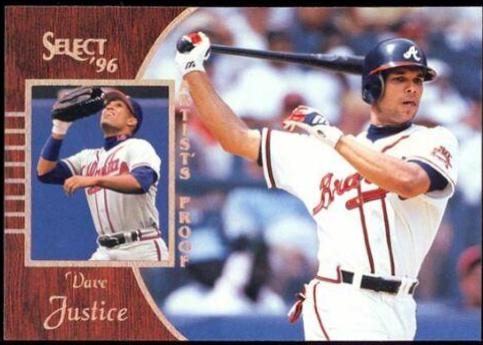 Dave Justice #53 Baseball Cards 1996 Select