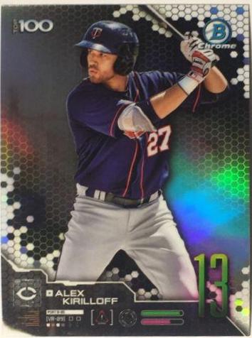 Alex Kirilloff #BTP-13 Baseball Cards 2019 Bowman Chrome Scouts' Top 100