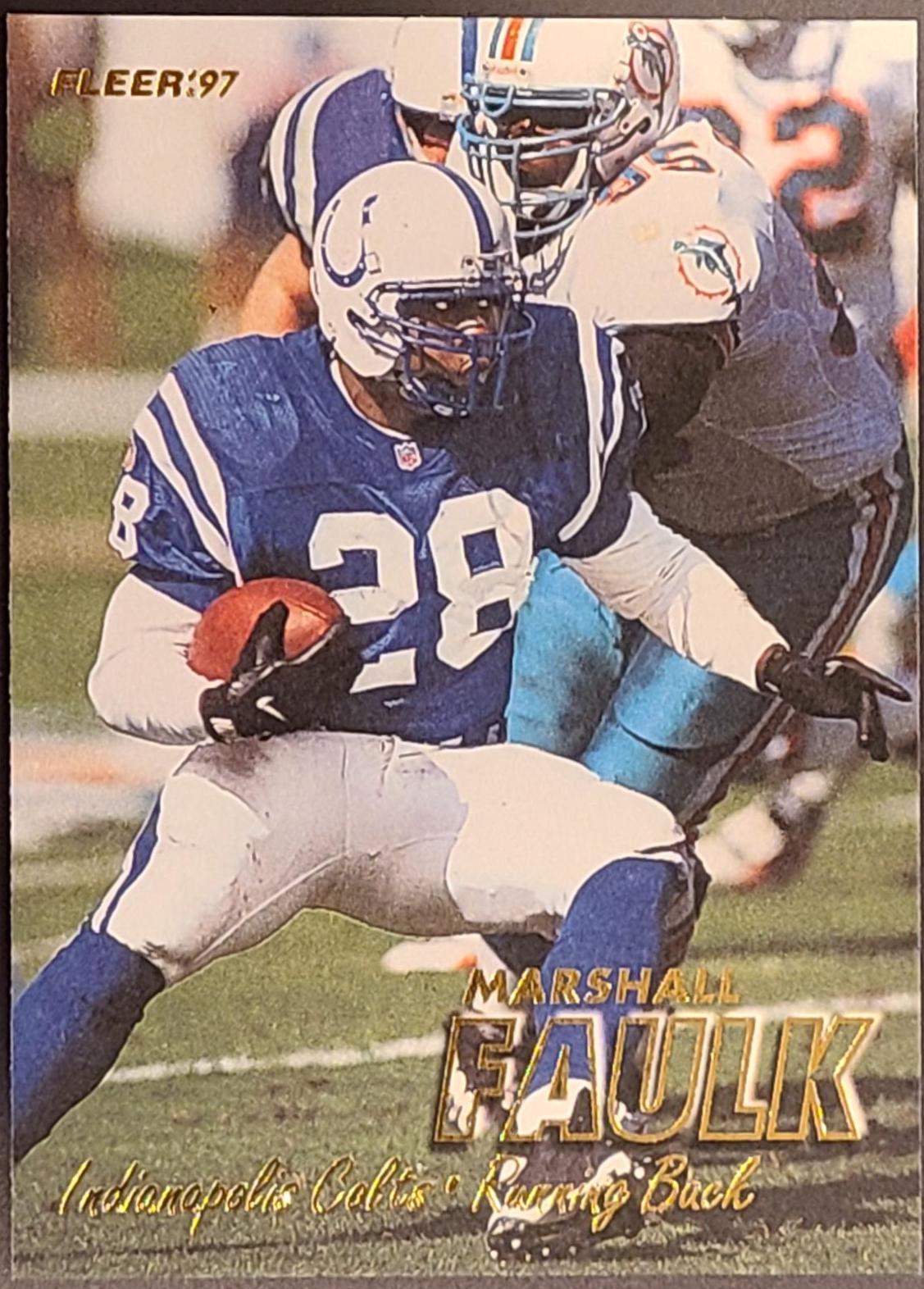 Marshall Faulk #29 Football Cards 1997 Fleer