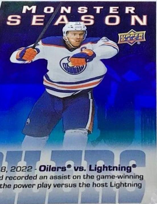 Connor McDavid #MS-14 Hockey Cards 2023 Upper Deck Monster Season
