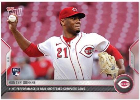 Hunter Greene #308 2022 Topps Now Baseball