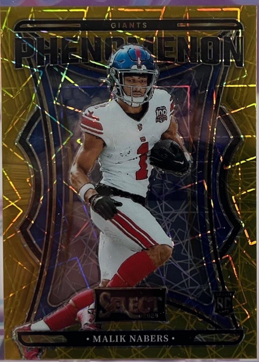 Malik Nabers [Gold Prizm] #8