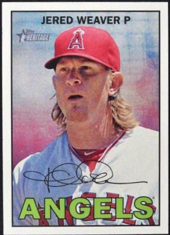Jered Weaver #32 Baseball Cards 2016 Topps Heritage