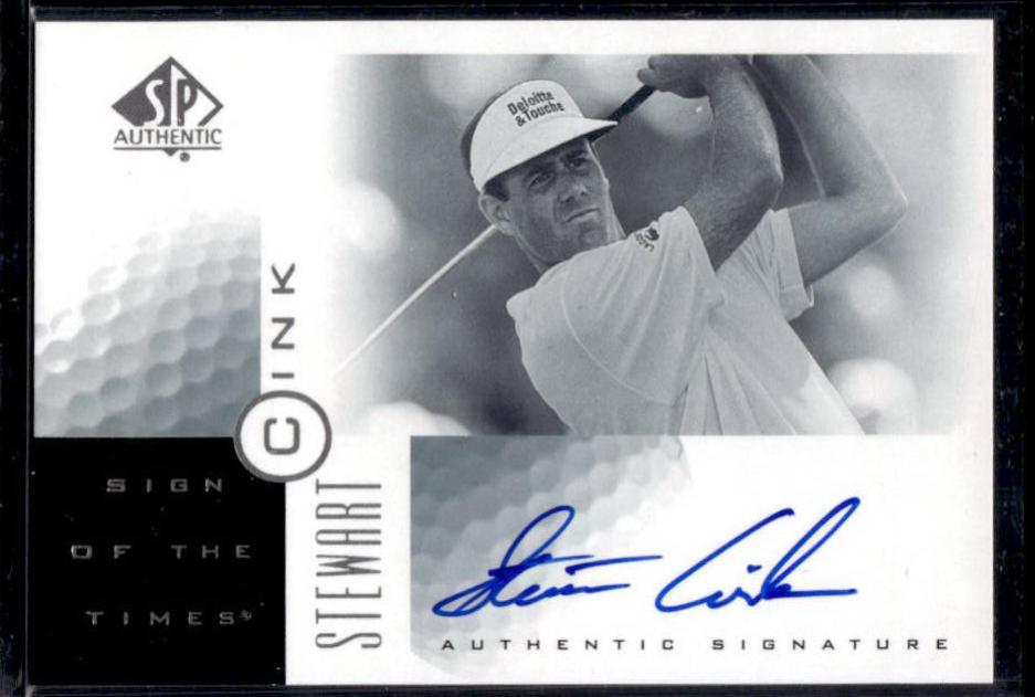 Stewart Cink #SC 2001 Sp Authentic Sign Of The Times Autograph Golf
