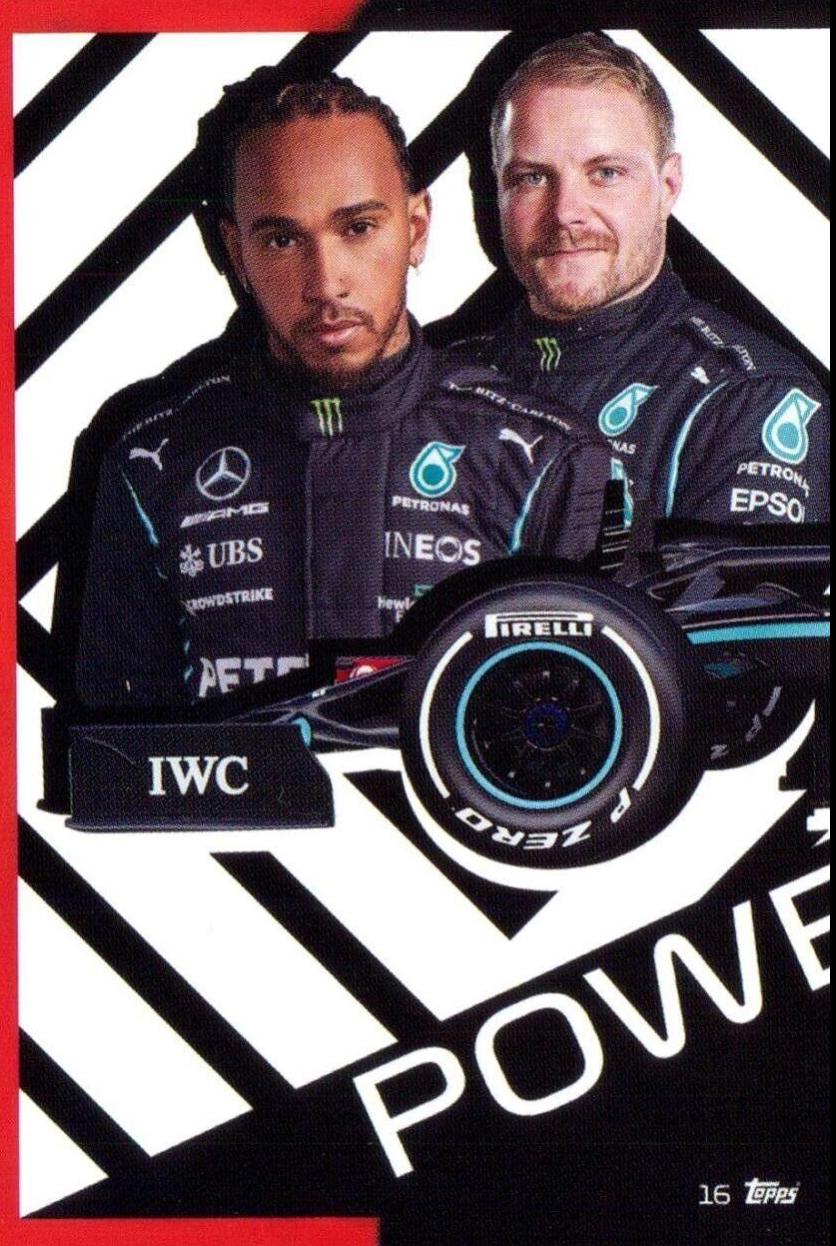 Mercedes AMG Petronas F1 Team Car Puzzle Front #16 Racing Cards 2021 Topps Turbo Attax Formula 1