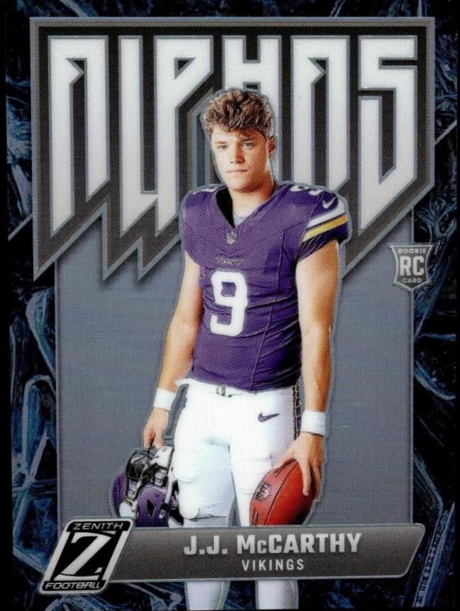 J.J. McCarthy #10 Football Cards 2024 Panini Zenith Alphas