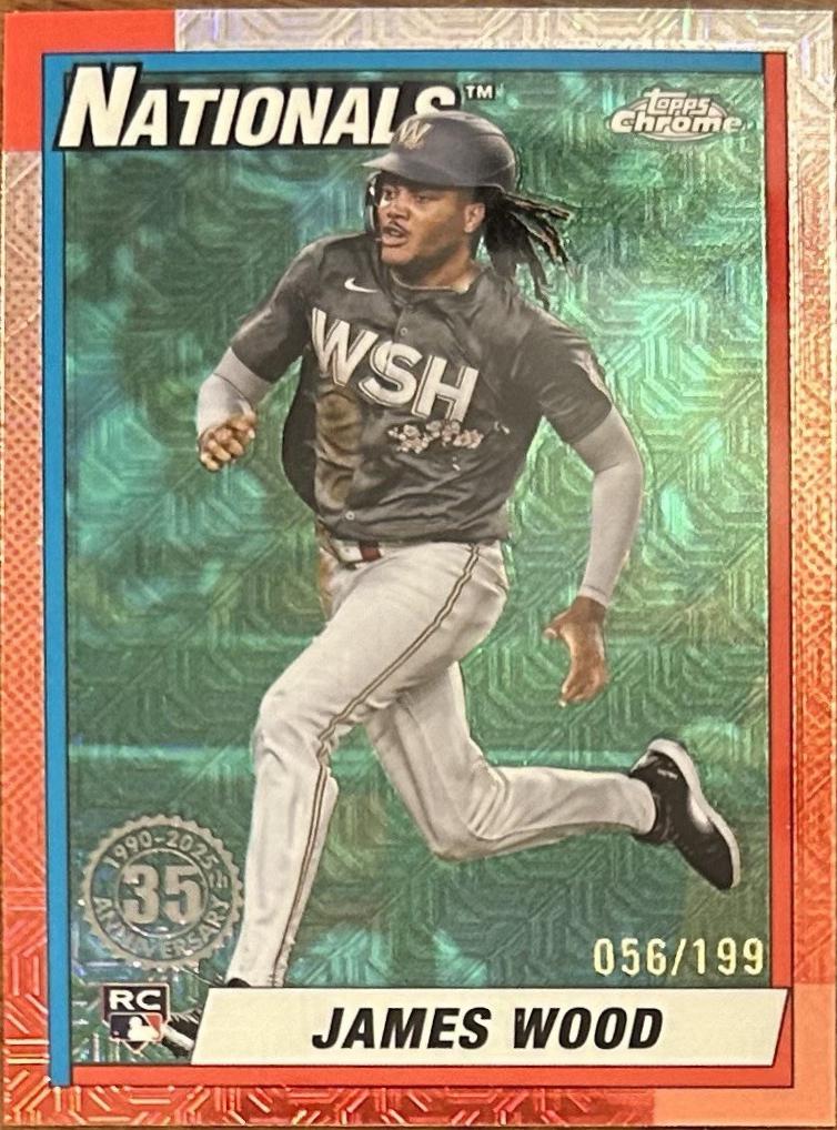 James Wood [Aqua] #T90C-55 Prices | 2025 Topps 1990 Chrome