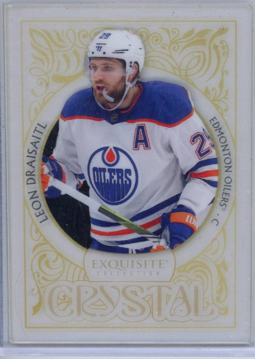 Leon Draisaitl #EC-48 2024-25 Upper Deck Ice Hockey Exquisite Collection Crystal
