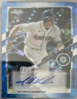 Jarred Kelenic #RA-JK 2021 Topps Chrome Update Sapphire Rookie Autographs Baseball
