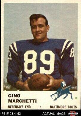 Gino Marchetti #37 Football Cards 1961 Fleer