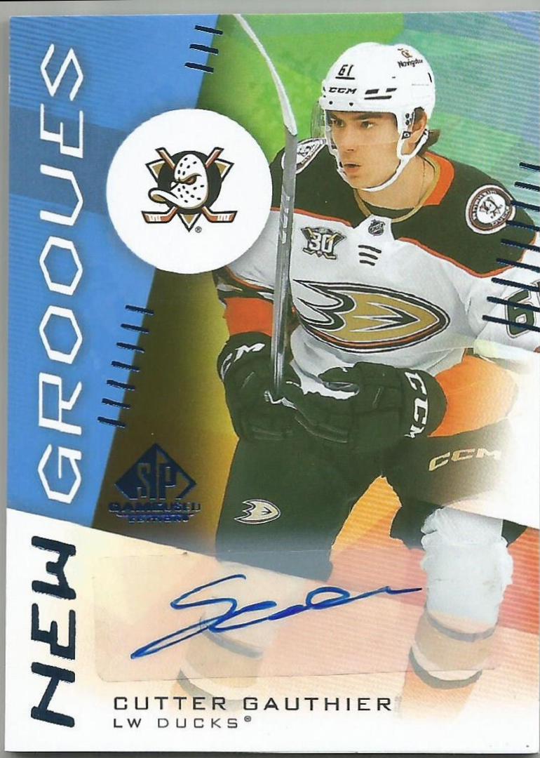 Cutter Gauthier #NG-1 Hockey Cards 2024 SP Game Used New Grooves Autograph