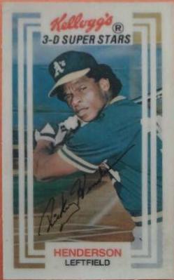 Rickey Henderson #8 Baseball Cards 1983 Kellogg's