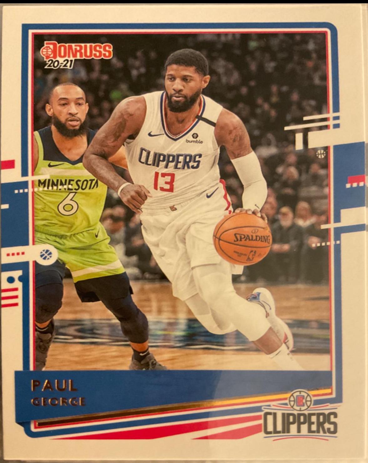 Paul George #55 Basketball Cards 2020 Donruss