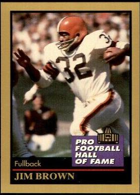 Jim Brown #17 Football Cards 1991 Enor Pro HOF