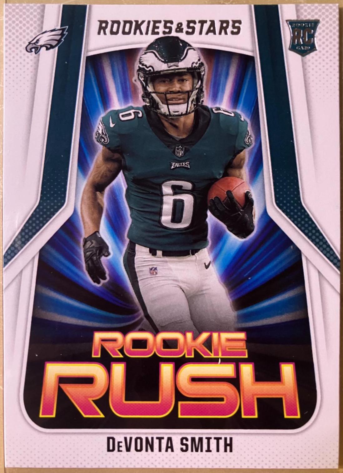 DeVonta Smith #RR6 Football Cards 2021 Panini Rookies and Stars Rush