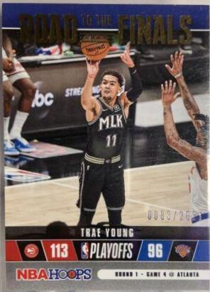 Trae Young #27 Basketball Cards 2021 Panini Hoops Road to the Finals