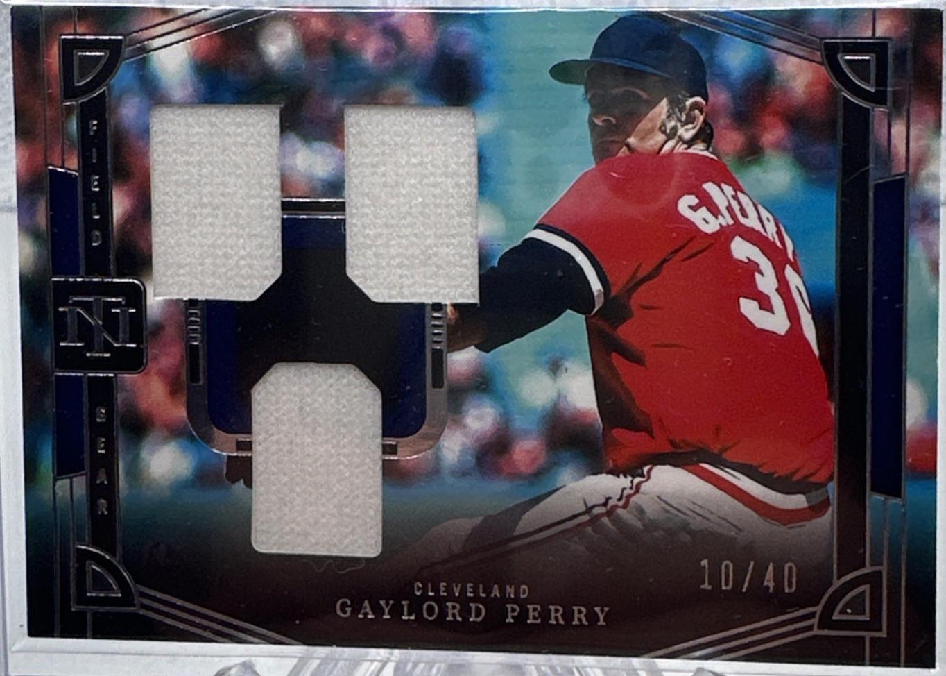 Gaylord Perry #5 Baseball Cards 2023 Panini National Treasures Field Gear Trios