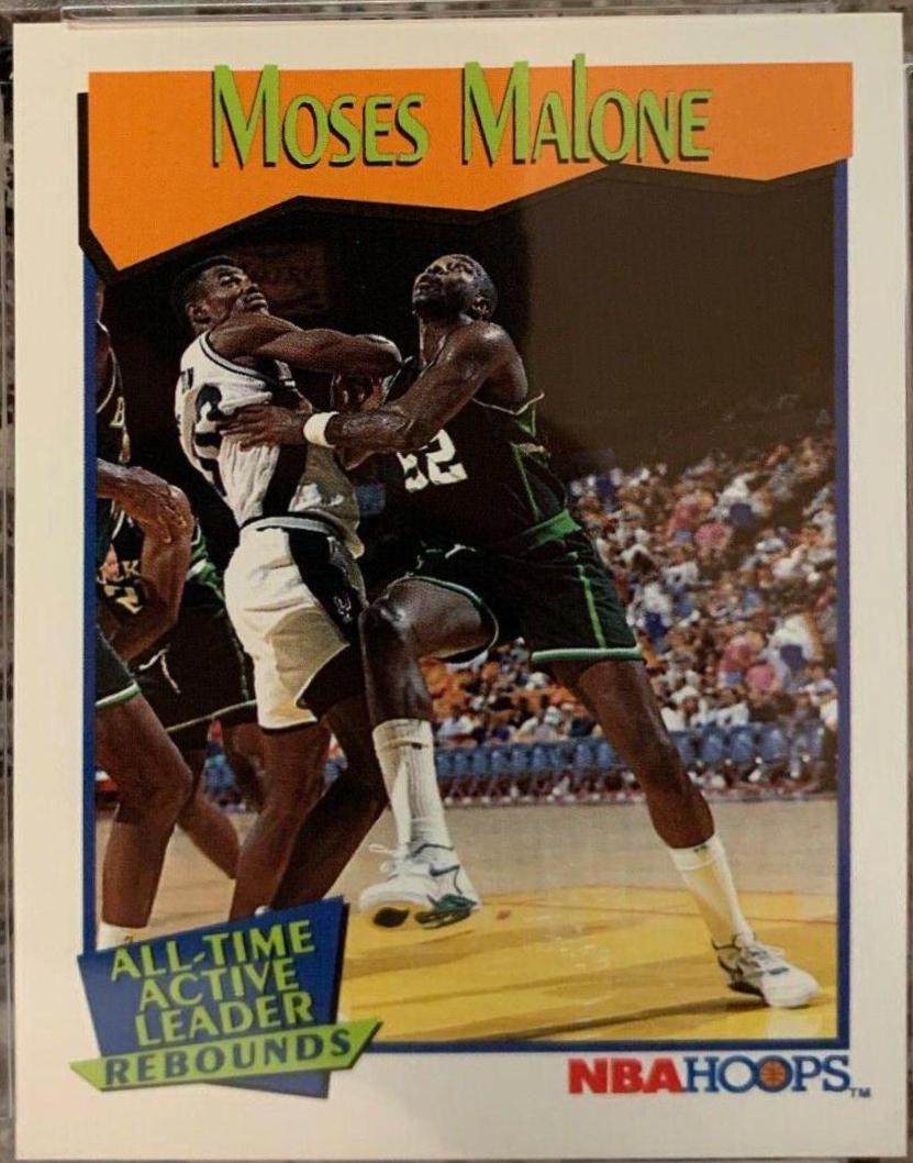 Moses Malone #537 Basketball Cards 1991 Hoops