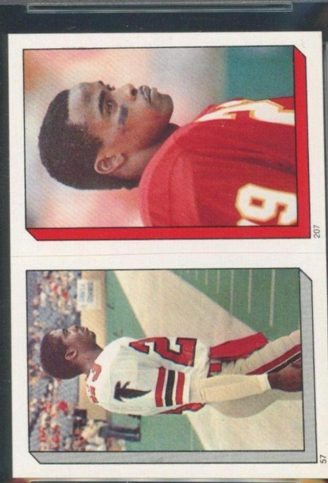 Bobby Butler, Albert Lewis Football Cards 1986 Topps Stickers