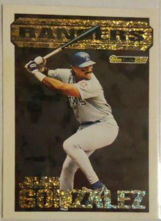 Juan Gonzalez #7 Baseball Cards 1994 Topps Black Gold