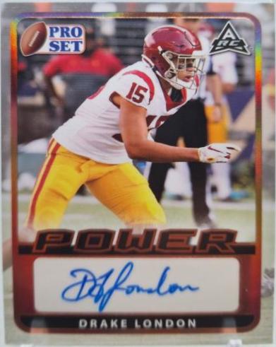 Drake London #BA-DL3 2021 Pro Set Power Autographs Football