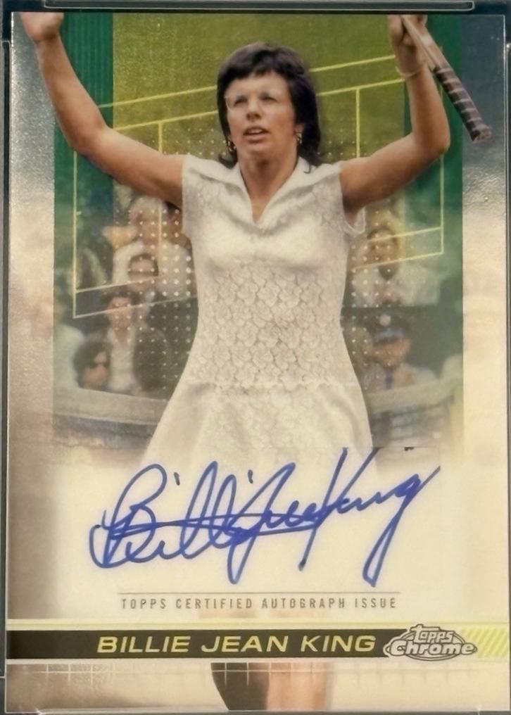 Billie Jean King #AIV-BJK Tennis Cards 2024 Topps Chrome Image Variation Autograph