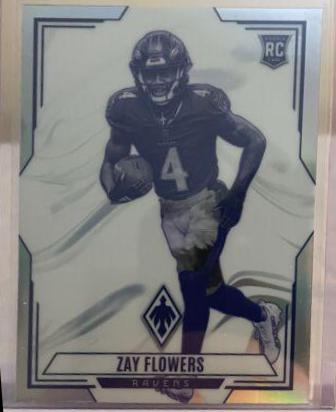 Zay Flowers #CON-12 Football Cards 2023 Panini Phoenix Contours